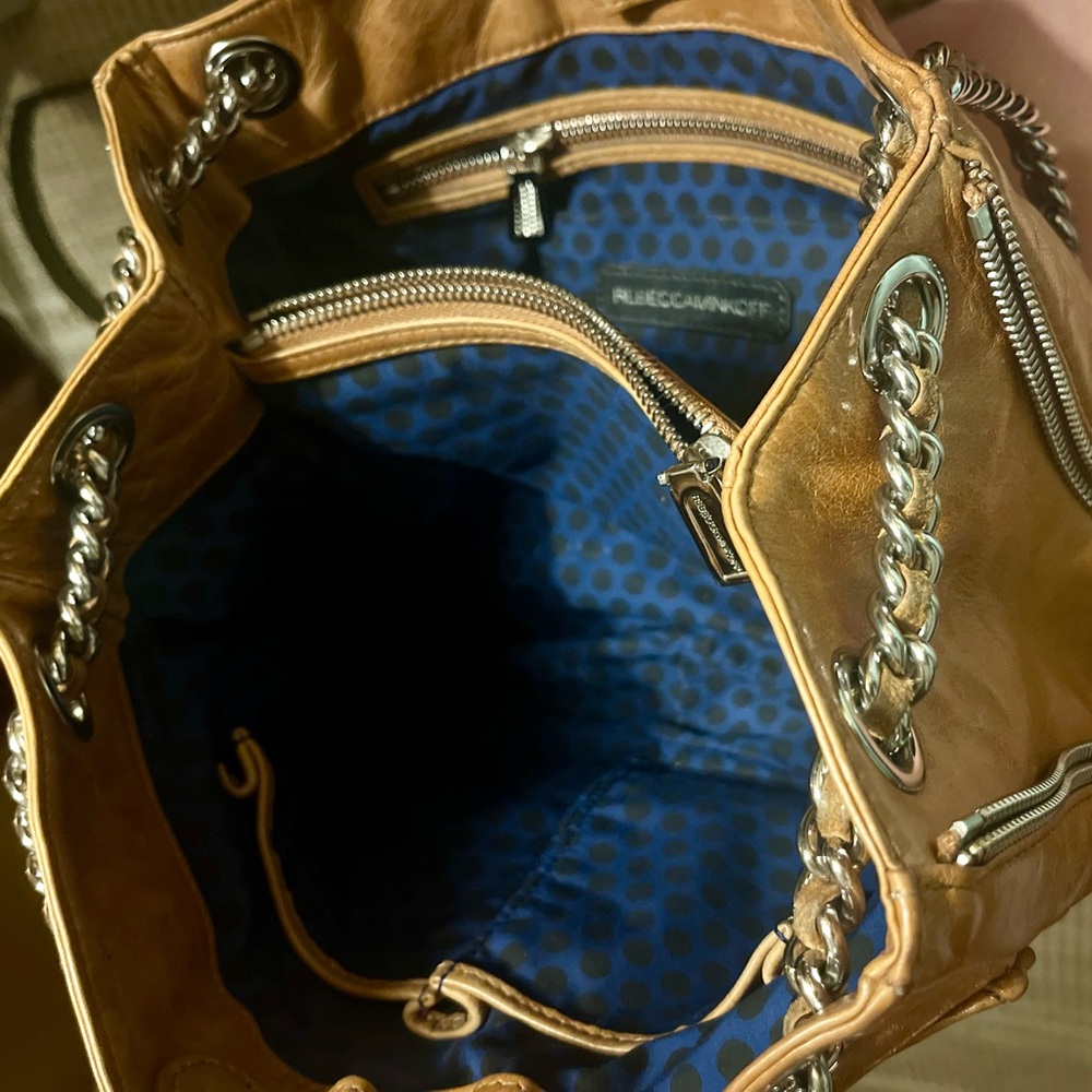 Genuine Leather Chain-Strap  Indie Sleeze Moto bag - Picture 4 of 5
